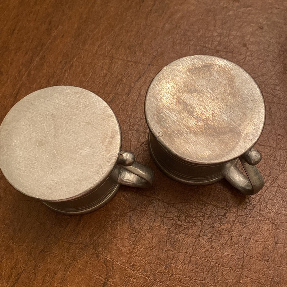 💐Wilton Armetale Pair of Pewter Mugs & Inserts - Picture 4 of 8